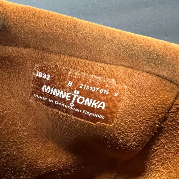 Minnetonka Boots Womans Size 8 Layer Fringe Brown Suede Boots Moccasins - Picture 7 of 9